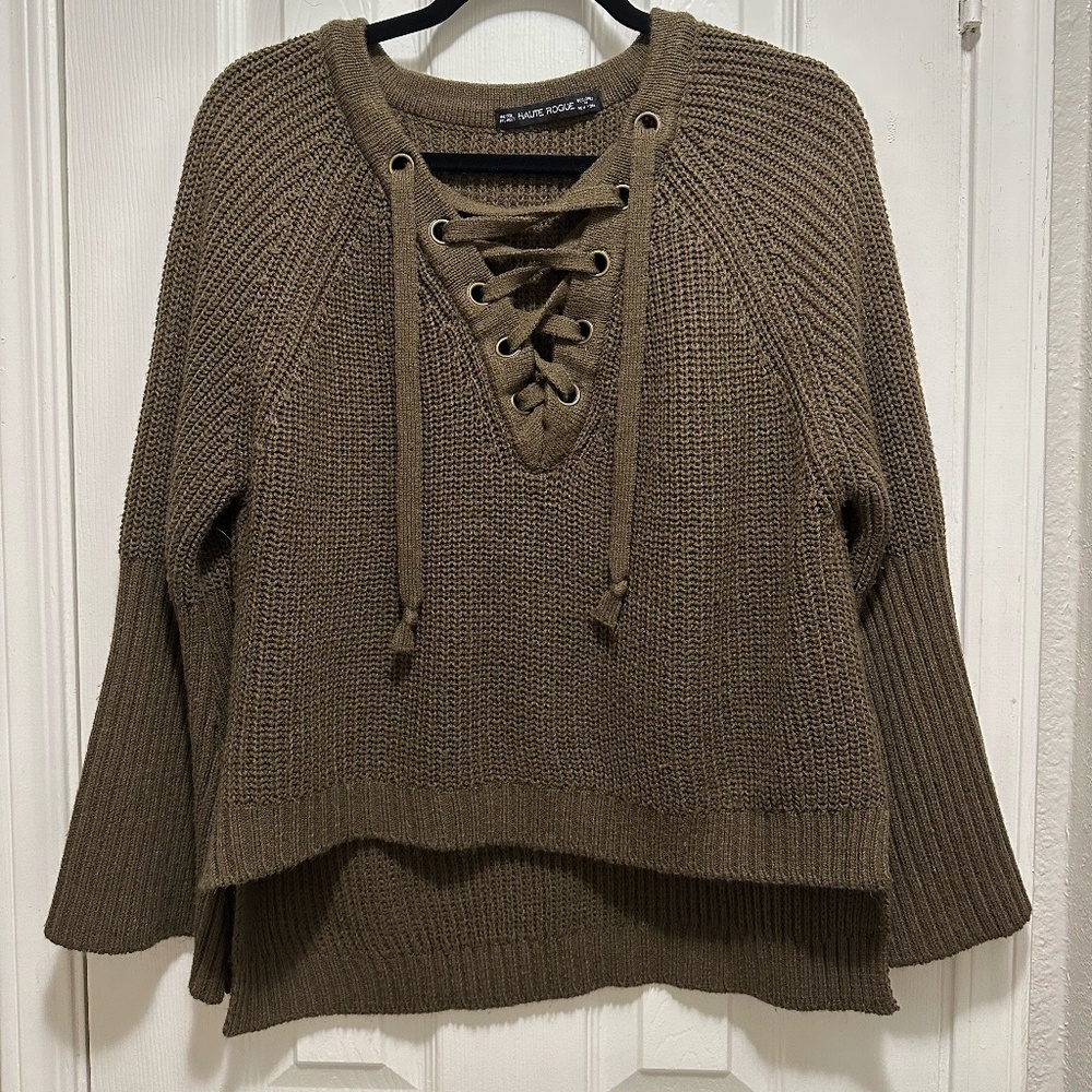 Haute Rogue Brown Sweater One Size